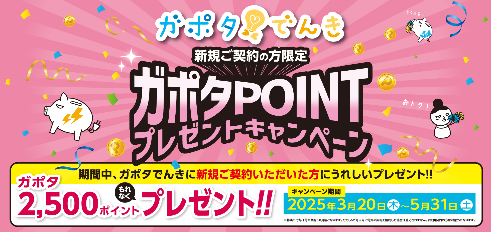 ガポタでんき新規ご契約の方限定ポイントプレゼントキャンペーン